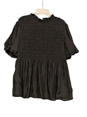 Hudson Gray - Smocked Puff-Sleeve Blouse